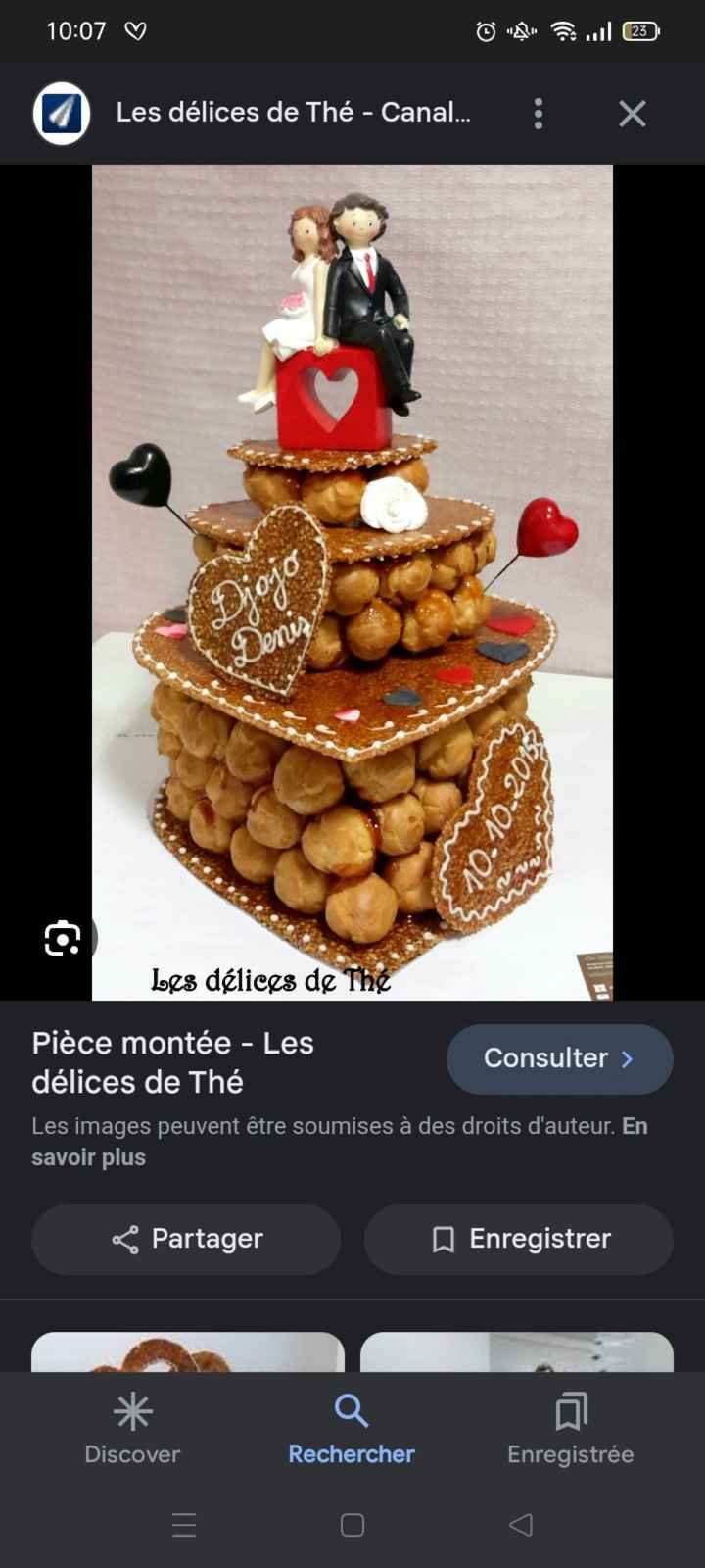 Choix de la pièce montée. - 1