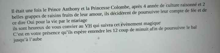 Texte faire part - 1