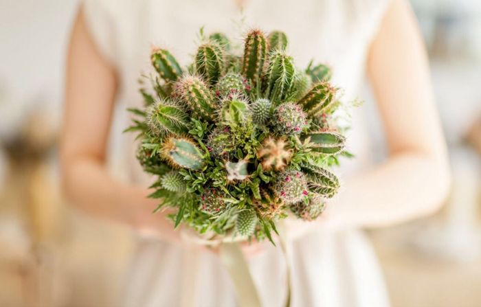 Un bouquet de mariée original : le cactus! - 1