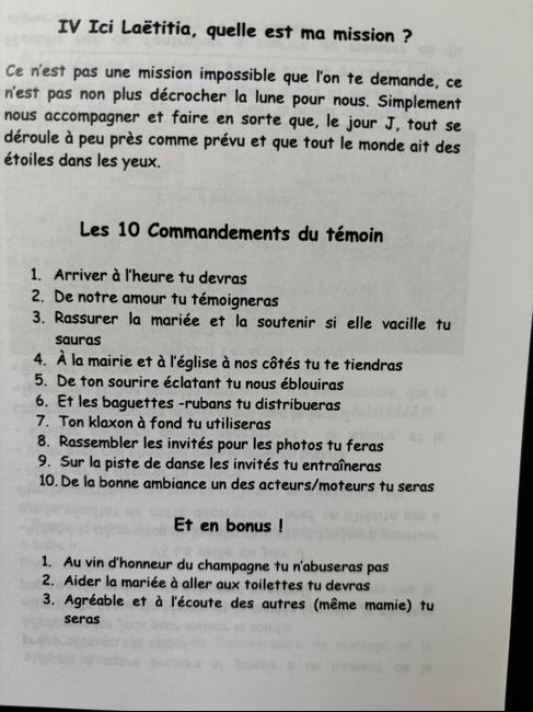 Tâches témoins jour j - 1