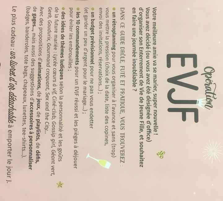 Livre pour préparer evjf - 2