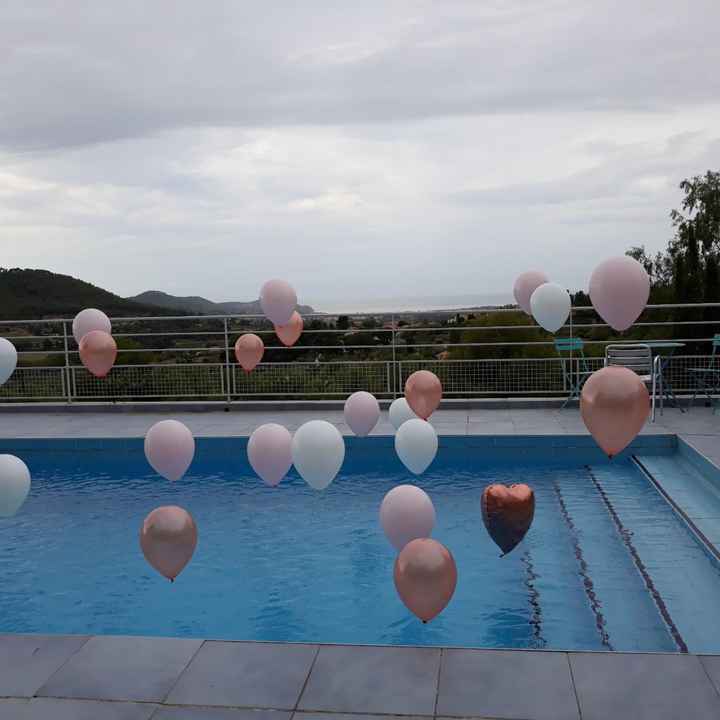Idées décoration piscine ballons - 1