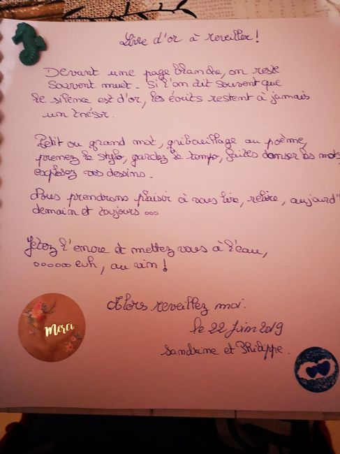 Re ma première page de mon livre d or thème mer - 2