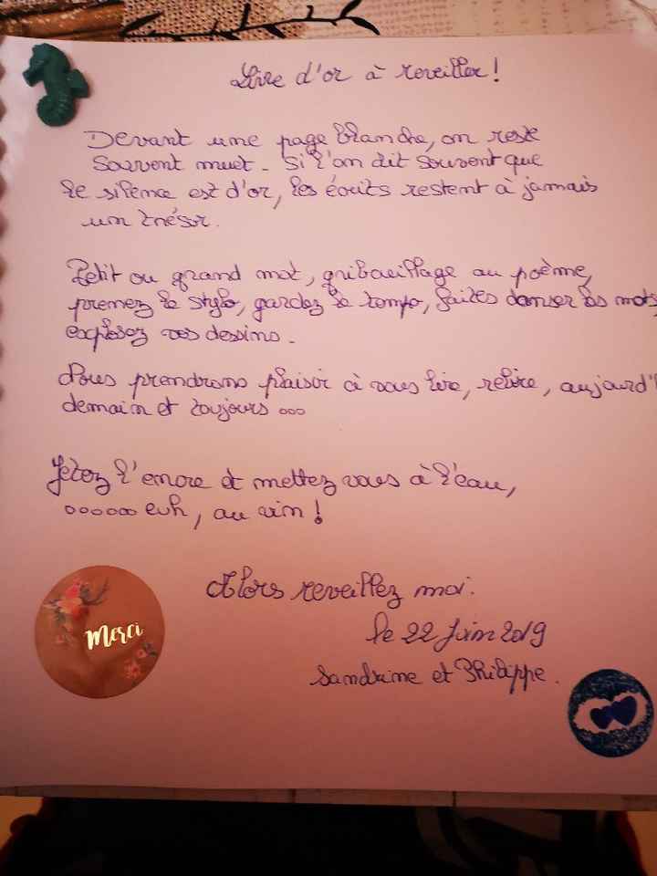 Re ma première page de mon livre d or thème mer - 2
