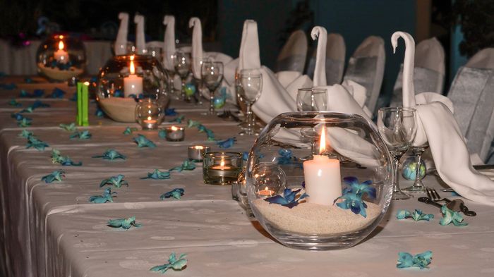 la déco de la table d'honneur
