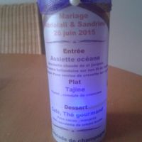 menu mariage devant