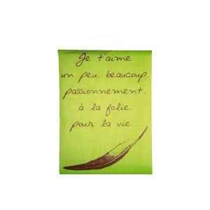 tenture decorative je t'aime, un peu, beaucoup ...