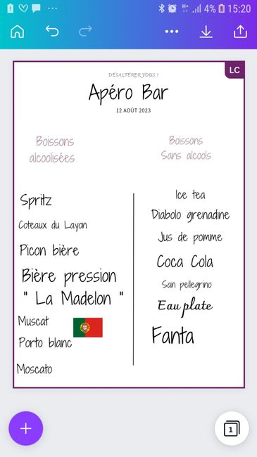 Proposition Vin d'honneur 2