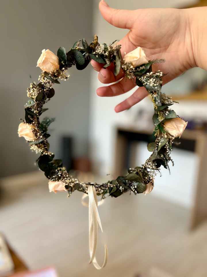 Guirlande florale table mariés stabilisés diy - 1