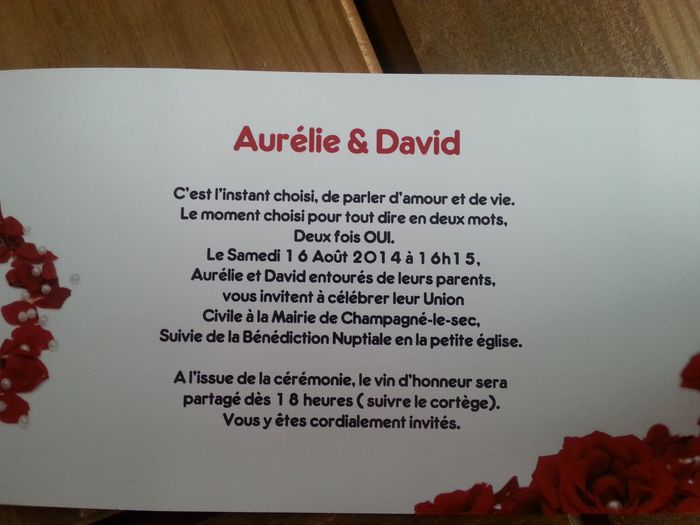 FAIRE PART vin d honneur - Photo Avant le mariage