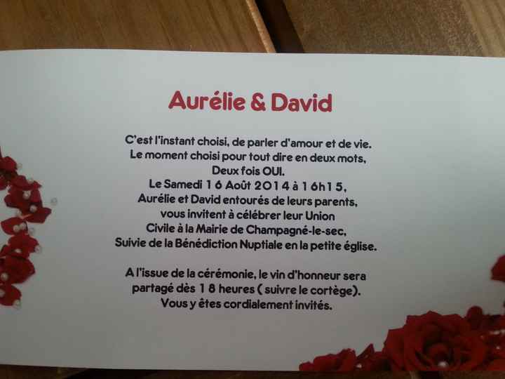 FAIRE PART vin d honneur