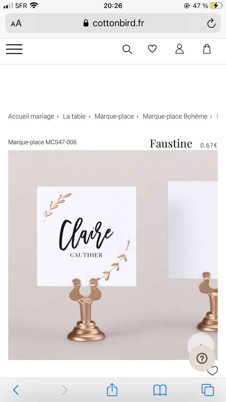 Support marque place - 1