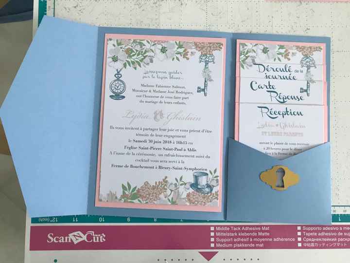  Faire-part thème Alice aux pays des Merveilles « shabby Chic » - 2