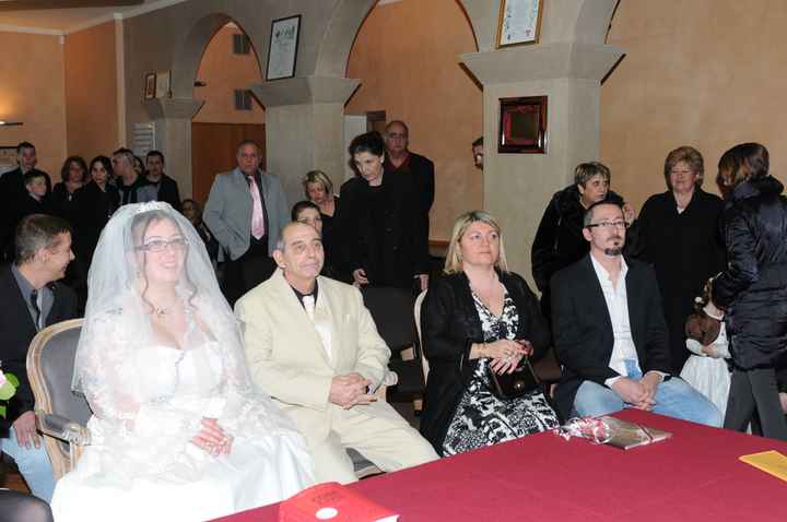 Avec les témoins de chéri