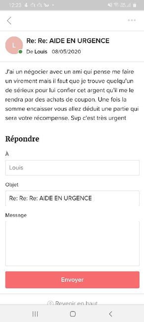 Message de fraude - 2
