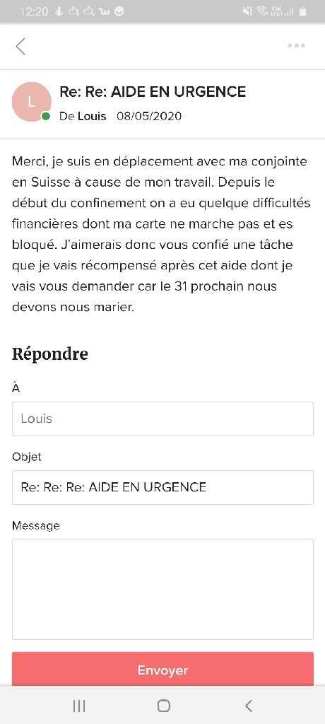 Message de fraude - 1