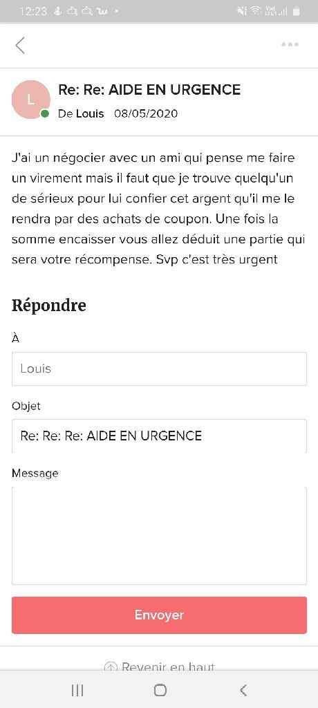 Message de fraude - 2