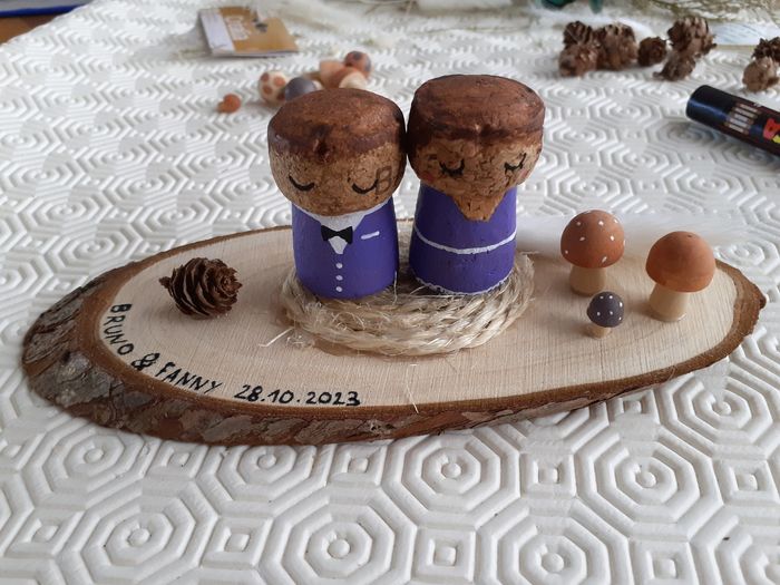 Déco mariés en bouchon 2