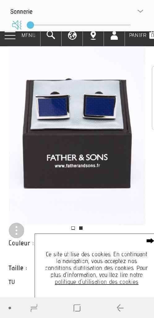 Boutons de manchette bleus - 1