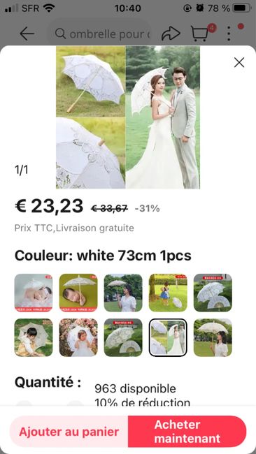 Ombrelles photos de mariage - 1