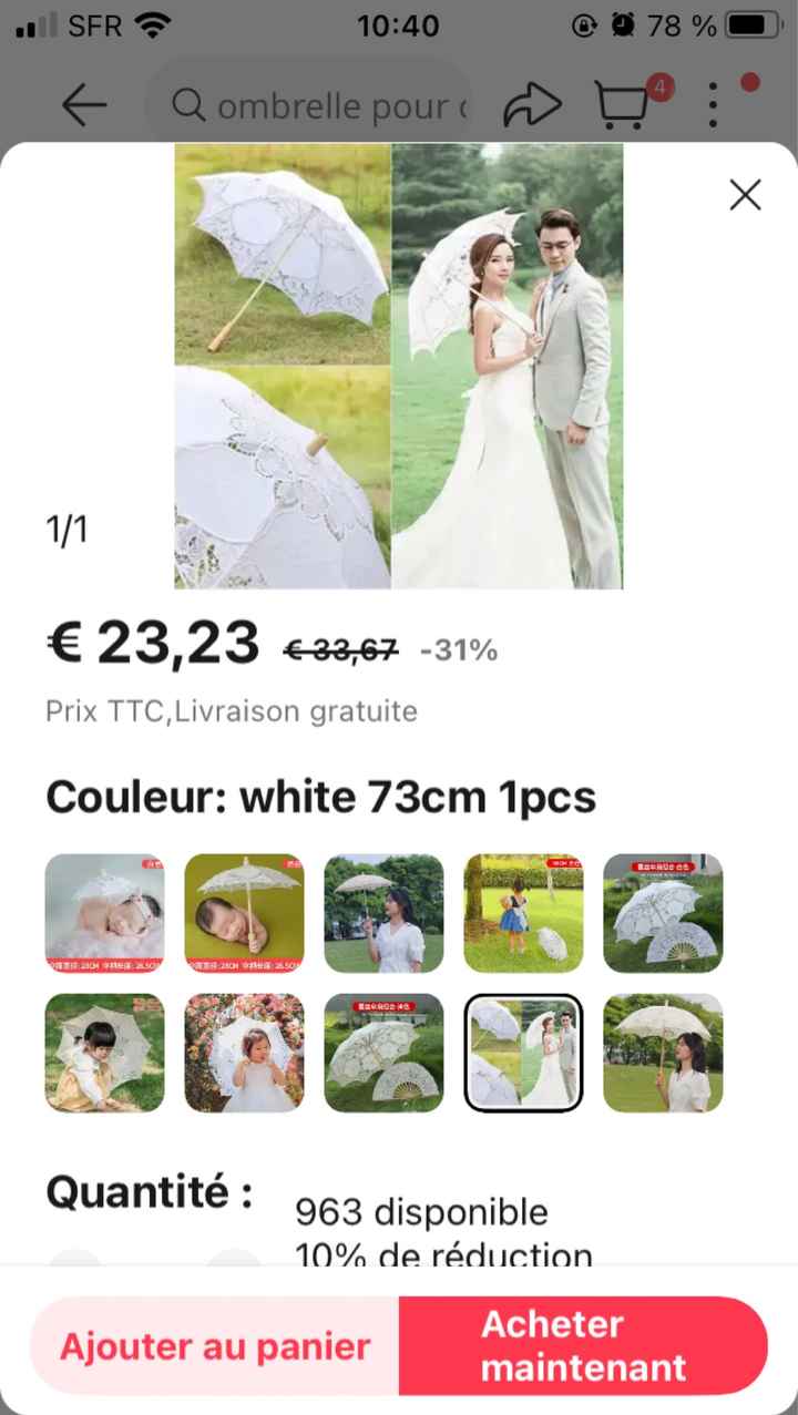 Ombrelles photos de mariage - 1
