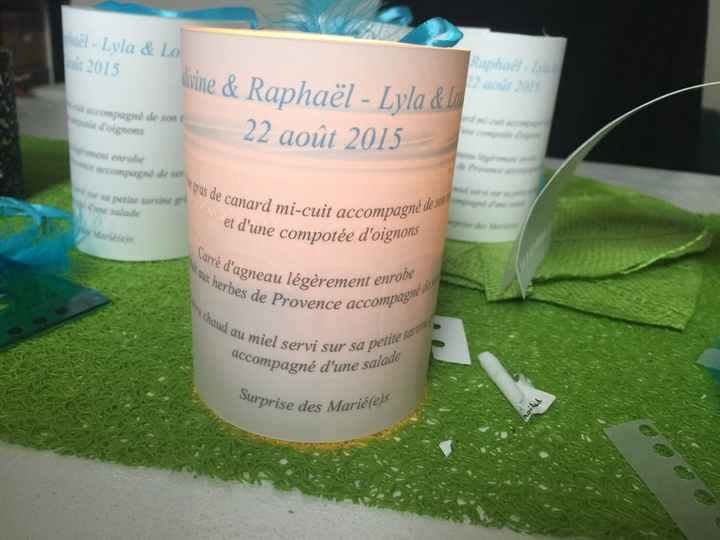 Mon menu sur les tables - 2