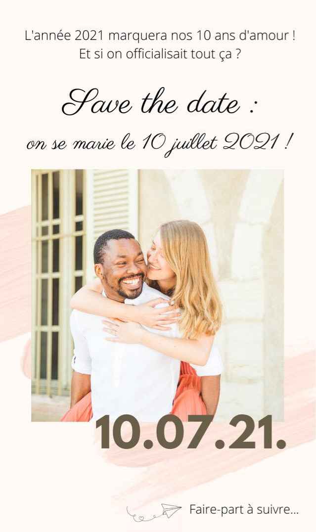 Save the date envoyé ! Compte a rebours lancé ! - 1