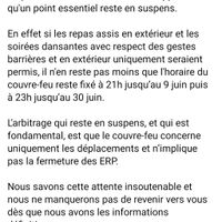 Calendrier validé par le gouvernement - 1