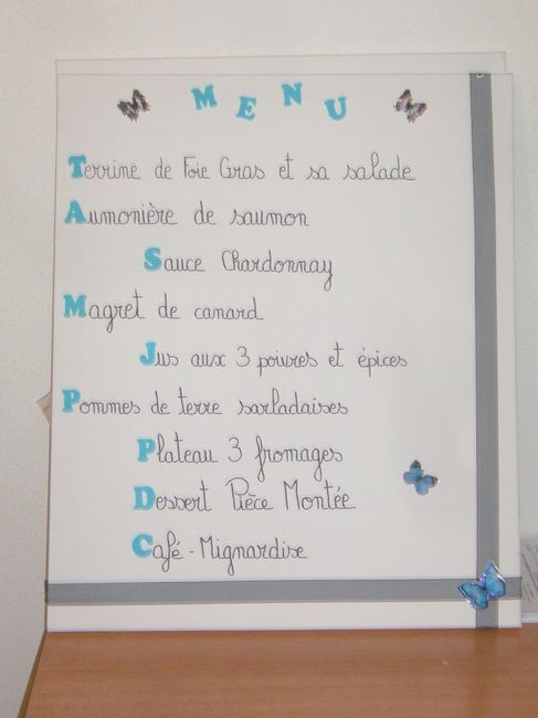 Le menu