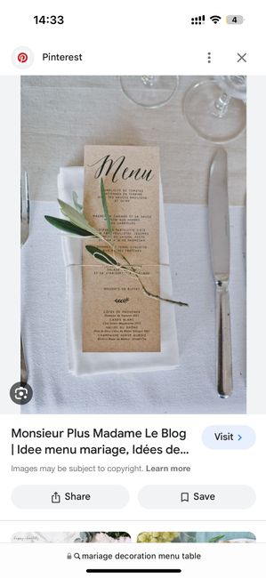 Marque table/menu 7