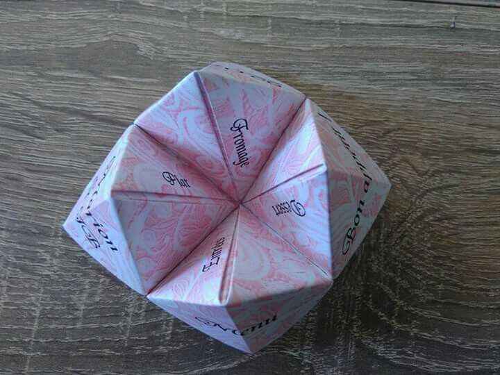 Menu cocotte en papier - 1