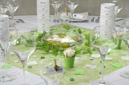 Thème nature blanc et vert anis - 5