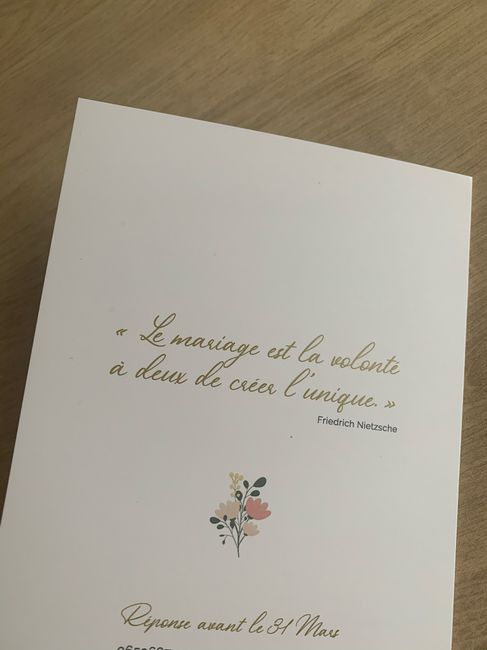 Faire-part et Menu reçus ✨ 3