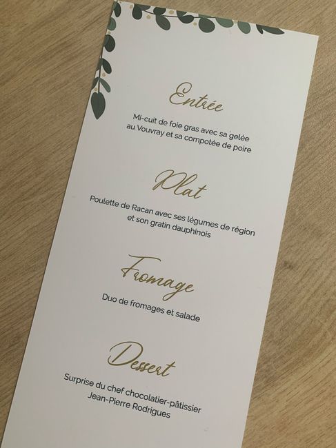 Faire-part et Menu reçus ✨ 5