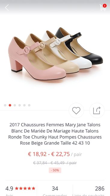 Chaussures rose poudré/ vieux rose. - 1