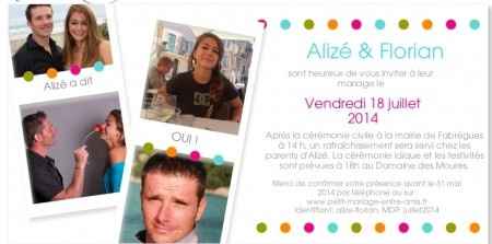 Mon faire part de Mariage