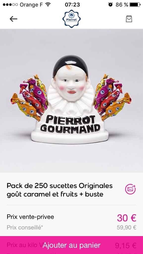 Vente privée bonbons - 1