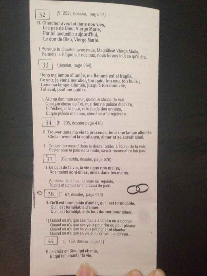 Pour les chants à l'église ? - 5