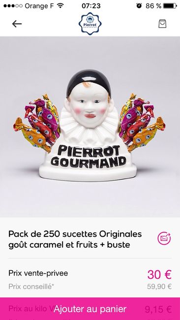 Vente privée bonbons - 1