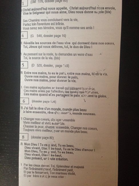 Pour les chants à l'église ? - 1