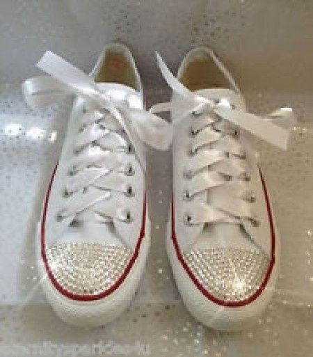 Converse blanche customisée mariage