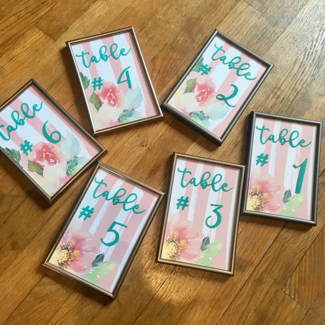 Déco numéros de table - 3
