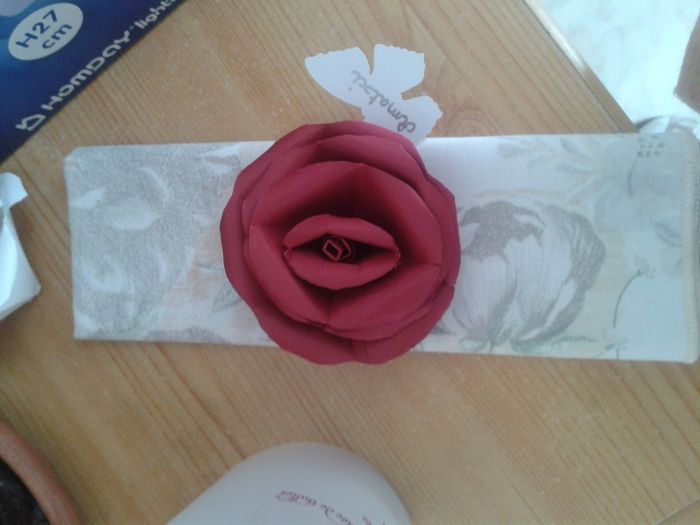 Déco serviettes avec marque place