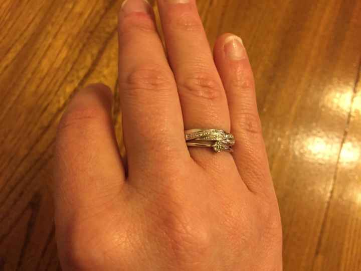 Association bague de fiancaille + alliance  - 1