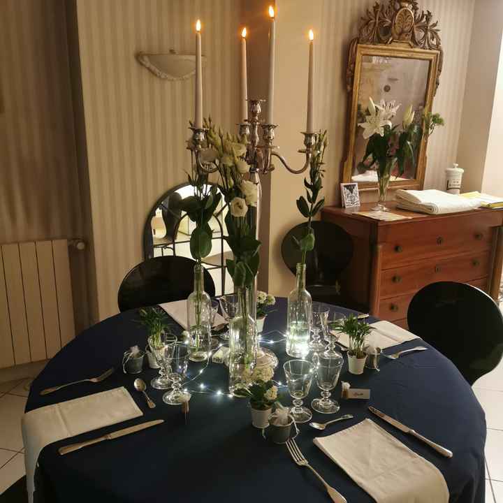 Mariage blanc et bleu roi - 1