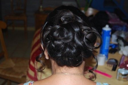 chignon travaillé