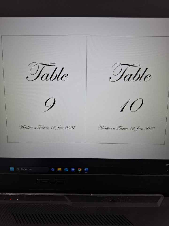 Numéro de table - 1