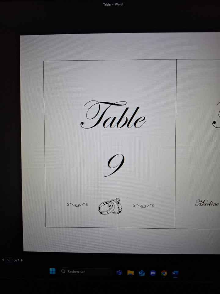 Numéro de table - 1
