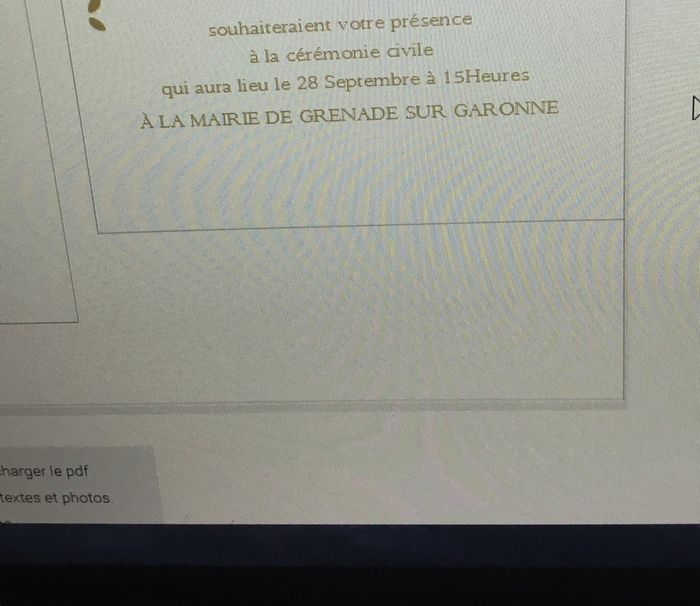 Carte mariage civil