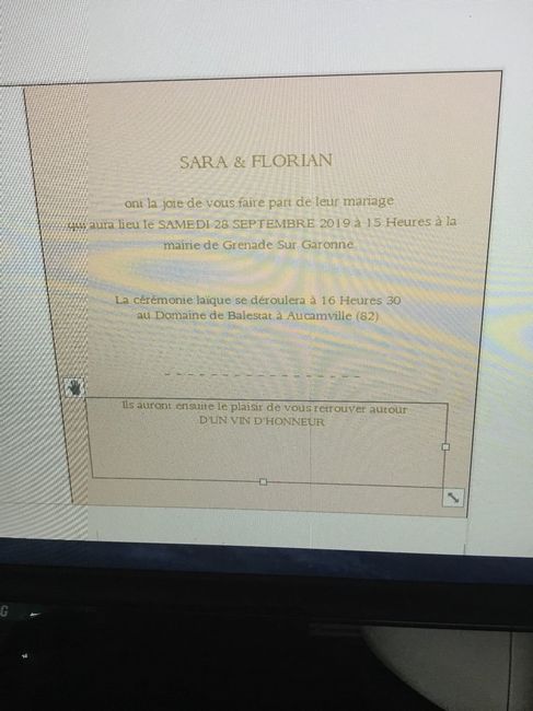 Intérieur faire part 